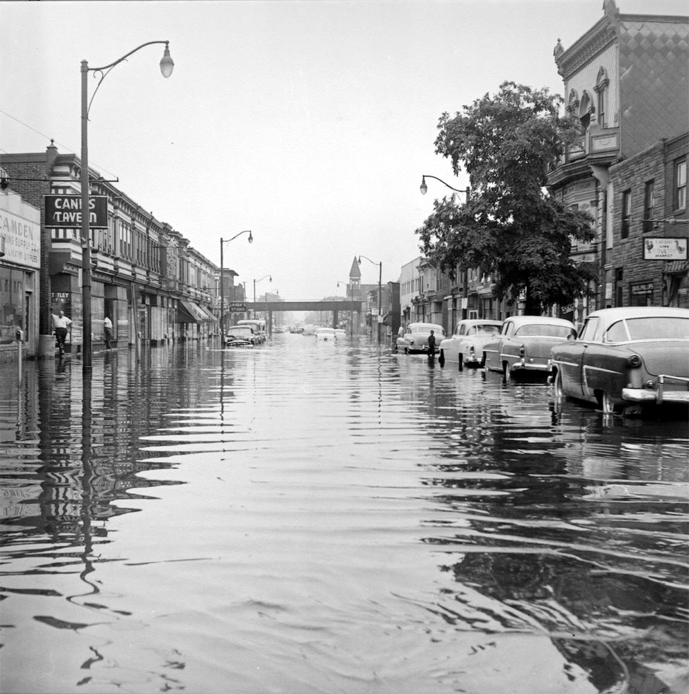 Looking west on Kaighn Avenue from Mt. Ephraim Avenue, second view, August 11, 1955