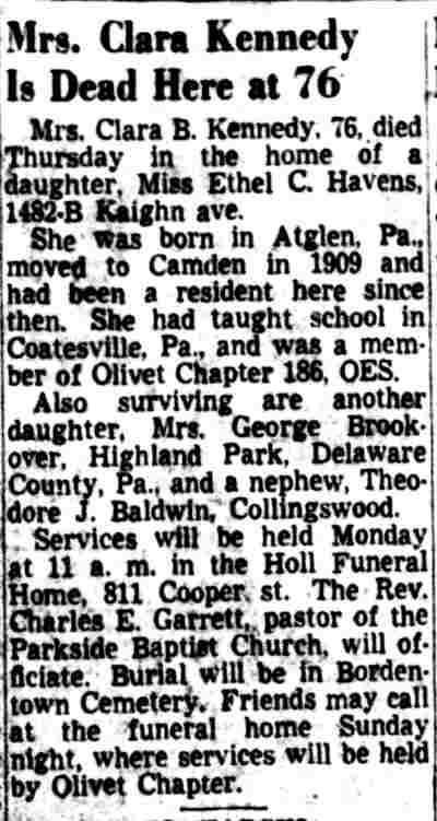 1482-B Kaighn Avenue, Camden Courier-Post April 3, 1953