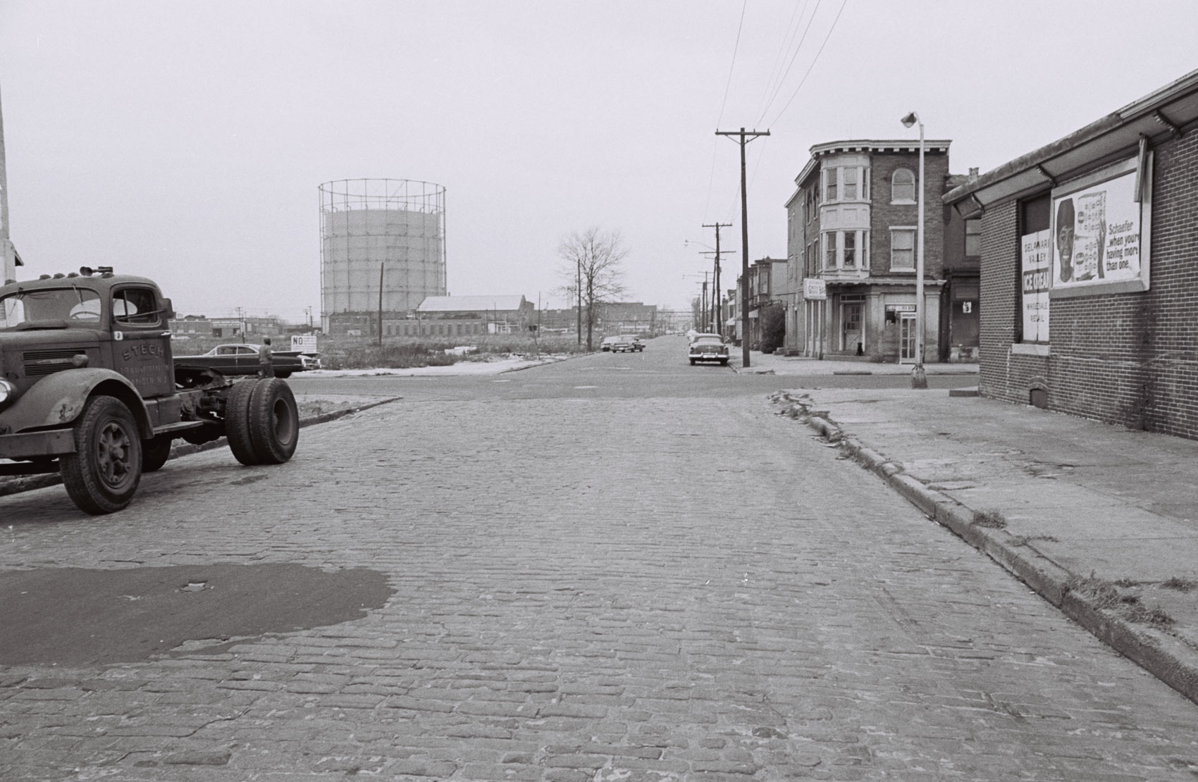 Looking north on Locust Street from Kaighn Avenue, circa 1970