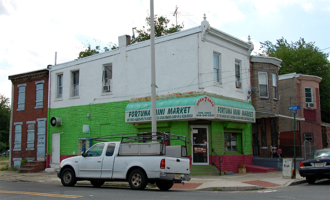 Southeast corner of Louis Street and Kaighn Avenue, August 9, 2011