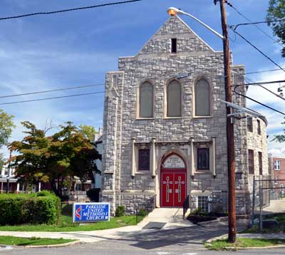 Parkside United Methodist Church, opposite 1367 Kenwood Avenue, August 24, 2011