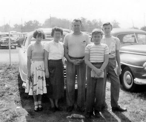 Shirley, Marie, Woody, Warren and Bud Fairess, 1951