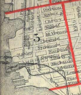 1914 map of Camden showing Knight Street