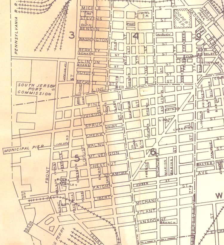 Cox Street (later Sycamore Street) area — 1946 Map of Camden