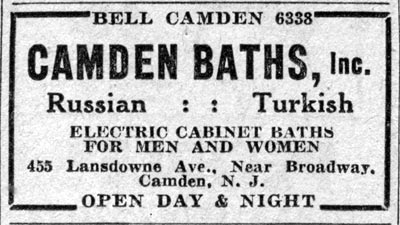 Camden Baths Inc. newspaper clipping, Camden Courier-Post, June 2, 1933
