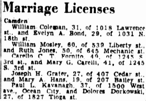 Camden Courier-Post, August 14, 1956 — Joseph H. Grater, 407 Cedar Street