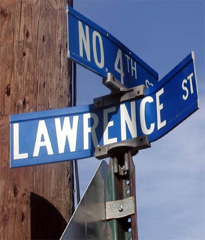 Intersection of North 4th Street and Lawrence Street, October 31, 2005