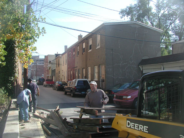 Looking east on Lawrence Street, October 31, 2005