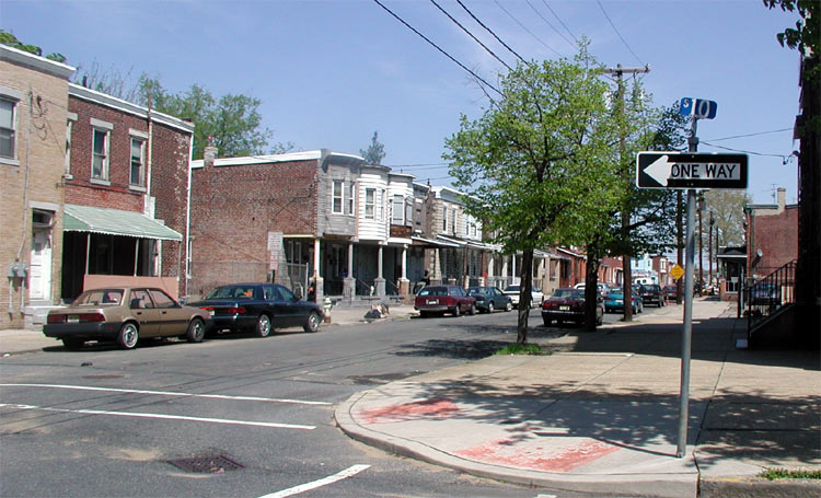 Looking Northeast, 1017 to 1045 Liberty Street, April 18, 2004