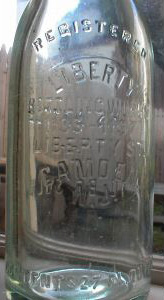 Liberty Bottling Works bottle — 1135 Liberty Street