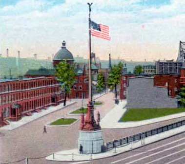 Linden Street, 400–300 block, from a 1928 postcard