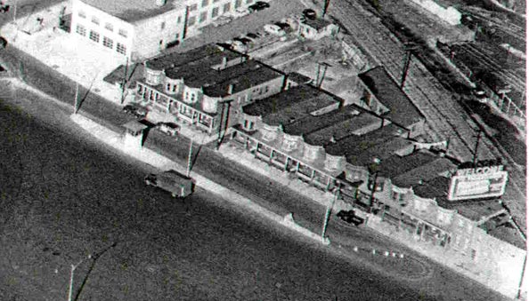 609–637 Linden Street, photo from 1954