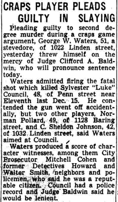 Camden Courier-Post, March 6, 1940 — George W. Waters, 1022 Linden Street