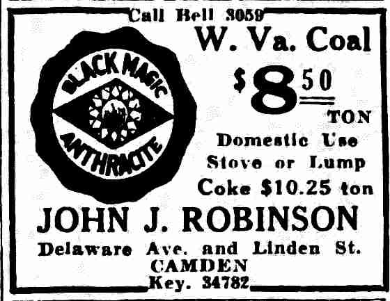 John J. Robinson coal yard, southeast corner of Delaware Avenue and Linden Street, 1933