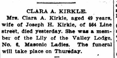 563 Line Street — Joseph H. Kirkle, Camden Post-Telegram, April 11, 1905