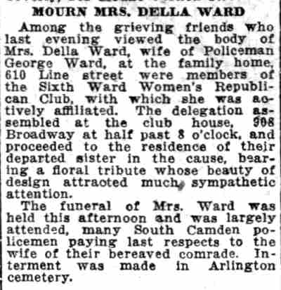 610 Line Street — George A. Ward, Camden Daily Courier, October 25, 1921
