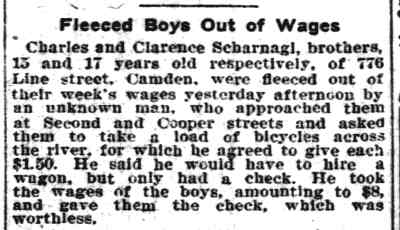 776 Line Street — Charles Scharnagl, Philadelphia Inquirer, December 16, 1900