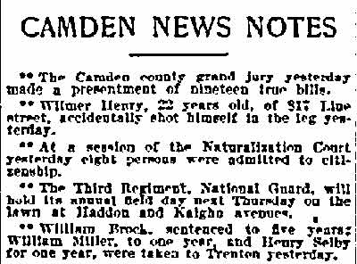 817 Line Street — Wilmer Henry, Philadelphia Inquirer, October 5, 1901