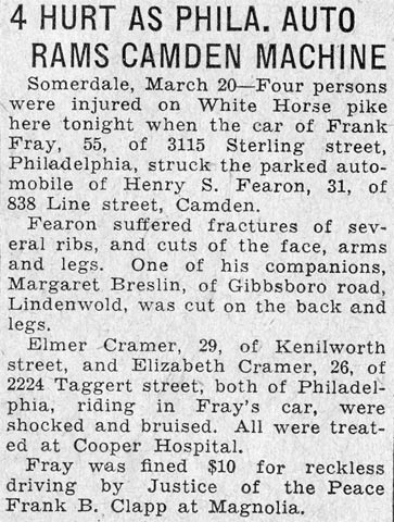 838 Line Street — Henry Fearon, Camden Courier-Post, March 21, 1932