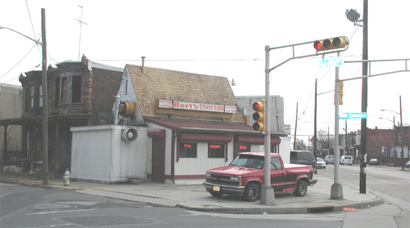 Southeast corner of Haddon Avenue, Mount Ephraim Avenue and Line Street — Tydol Gas Station, Bert's Steaks, January 2, 2006
