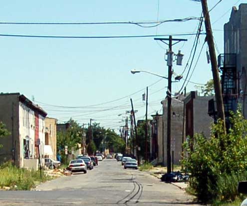 Line Street at South 3rd Street, August 2006