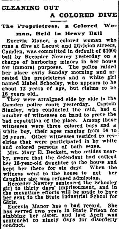 Newspaper clipping about 833 Locust Street, 1899