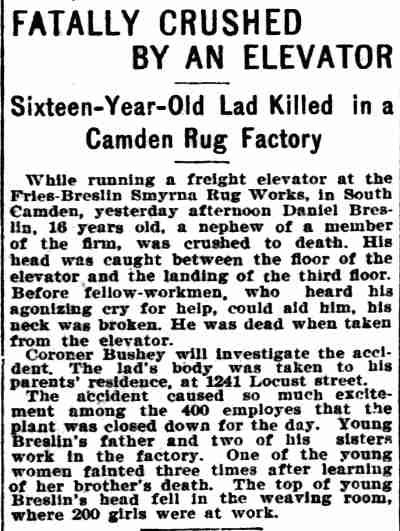Newspaper clipping about 1241 Locust Street, 1900