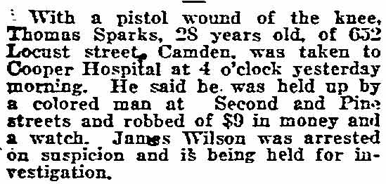 Newspaper clipping about 652 Locust Street, 1921