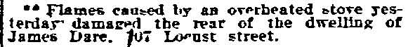 Newspaper clipping about 707 Locust Street, 1910