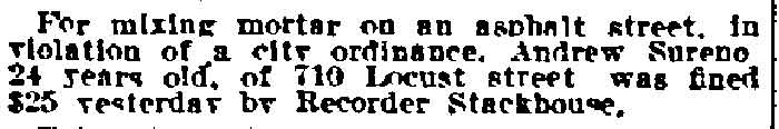 Newspaper clipping about 710 Locust Street, 1916
