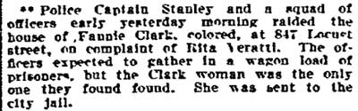 Newspaper clipping about 847 Locust Street, 1906