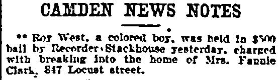 Newspaper clipping about 847 Locust Street, 1904
