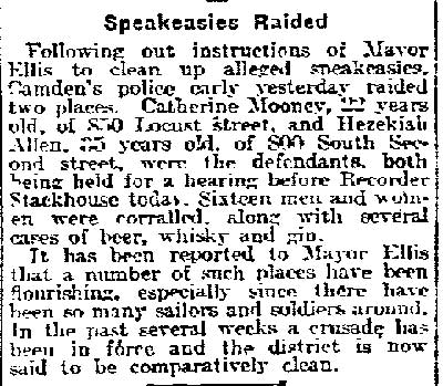 Newspaper clipping about 850 Locust Street, 1918