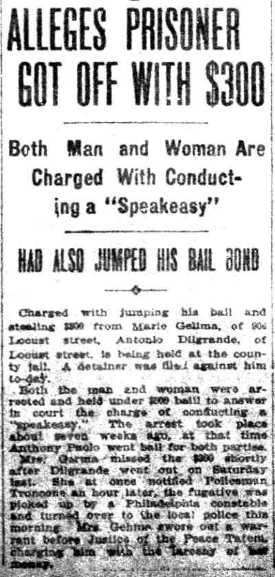 Newspaper clipping about 906 Locust Street, 1910