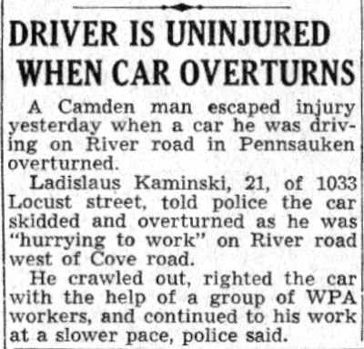 Newspaper clipping about 1033 Locust Street, 1941