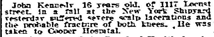 Newspaper clipping about 1117 Locust Street, 1917