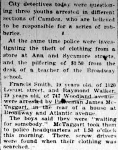 Newspaper clipping about 1120 Locust Street, 1928