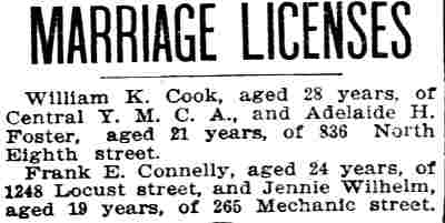 Newspaper clipping about 1248 Locust Street, 1913