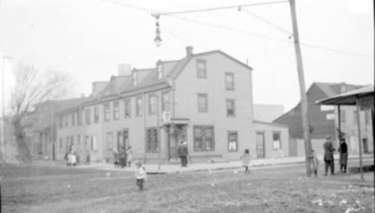 Southwest corner of Locust Street and Spruce Street, 1912
