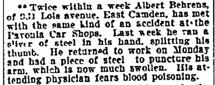 Albert Behrens — Philadelphia Inquirer, November 2, 1906