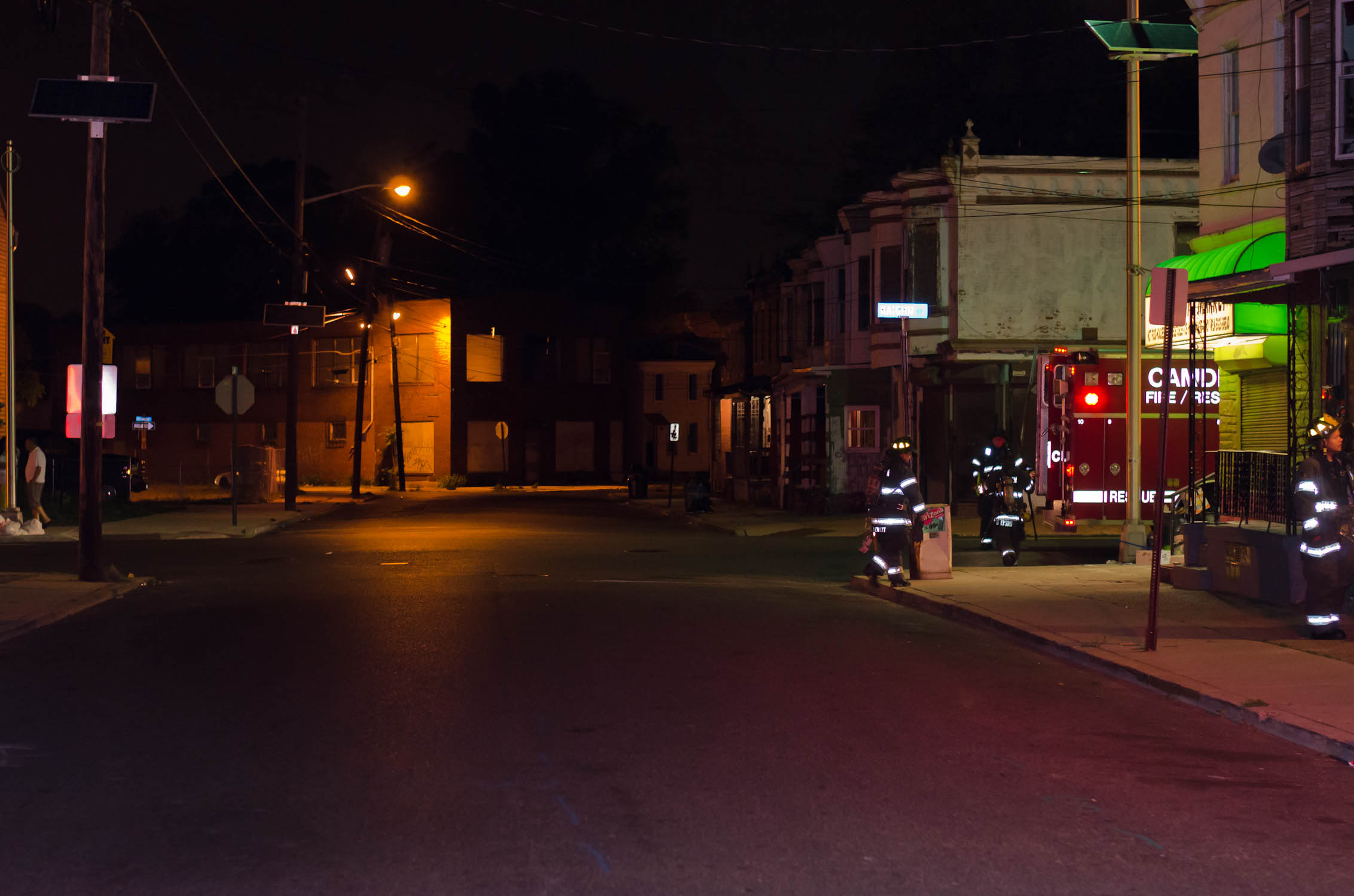 Looking north at intersection of Louis Street and Kaighn Avenue from Liberty Street, May 6, 2012