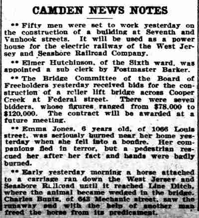 1066 Louis Street — Emma Jones, Philadelphia Inquirer March 1, 1906