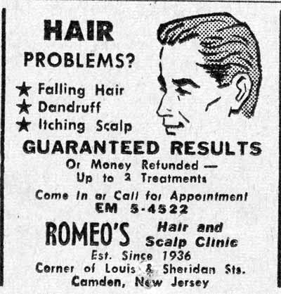 1628 Louis Street — Romeo's Hair & Scalp Clinic, Camden Courier-Post May 19, 1964