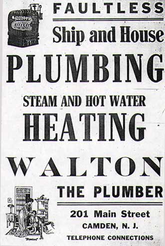201 Main Street, James F. Walton, 1917 Camden City Directory advertisement