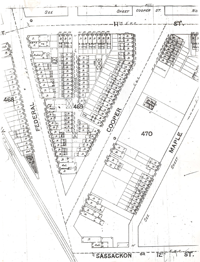 Maple Street, 1900s Sanborn Fire Insurance Map, plate 1