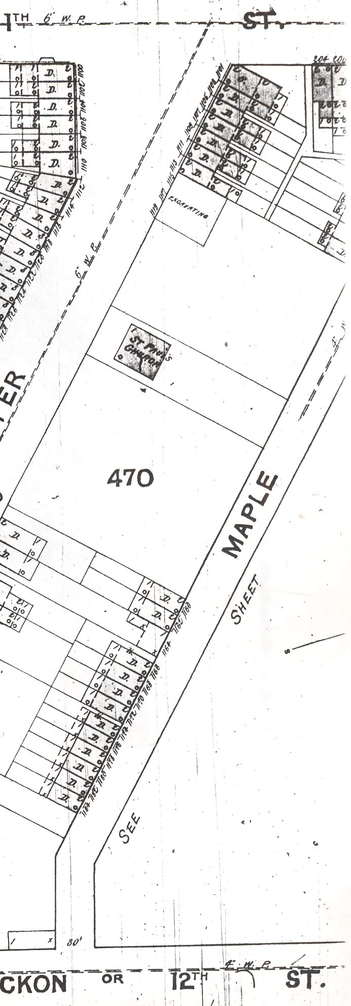 Maple Street, 1900s Sanborn Fire Insurance Map, plate 2
