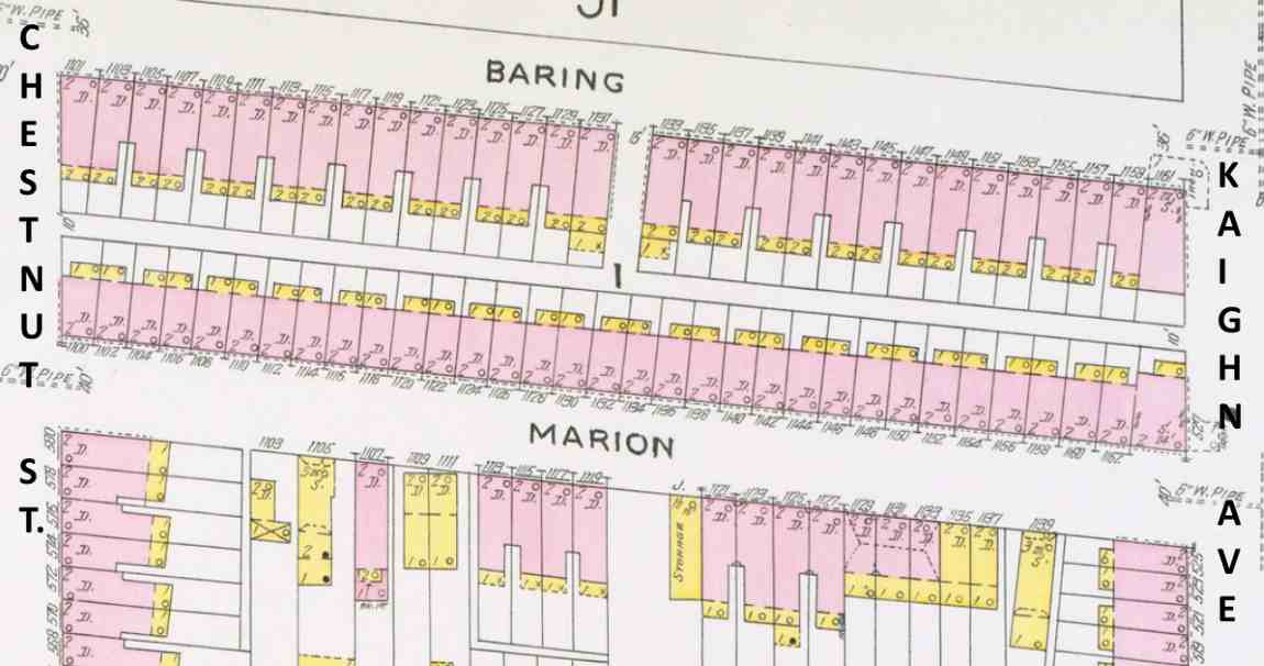 Marion Street — 1906 Sanborn Map