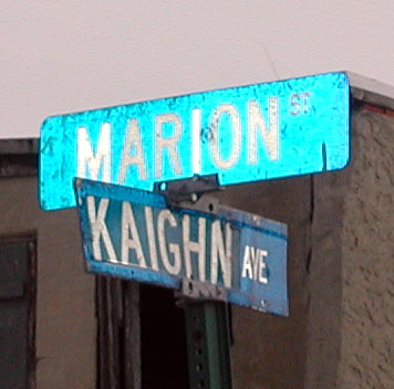 Intersection of Marion Street and Kaighn Avenue, March 14, 2004