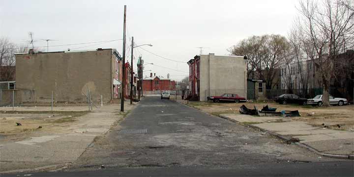 Marion Street from Kaighn Avenue, March 14, 2004