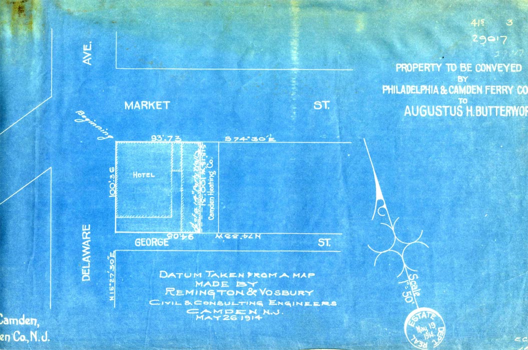 Hotel Ridgway, Camden NJ — exterior view, 1914